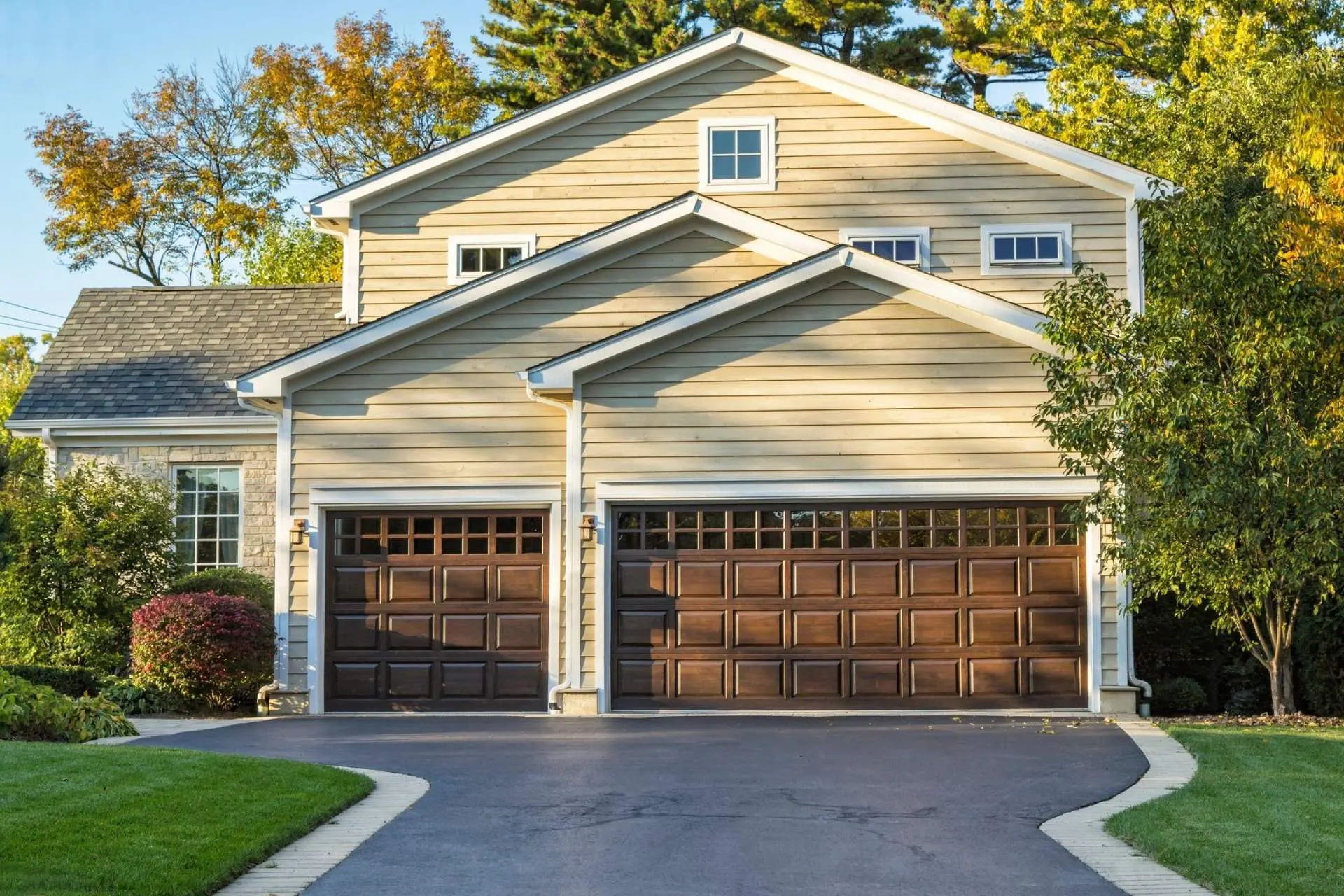 Traditional American Home with Garage